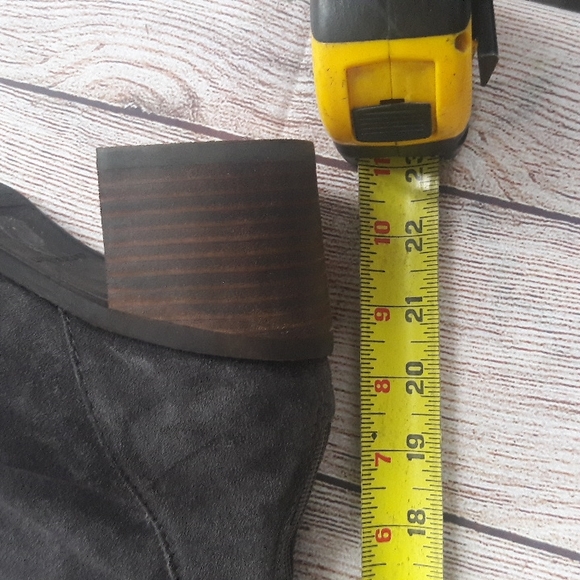 Lucky Brand Rayla gray suede over the knee stacked heel boots - Picture 13 of 14